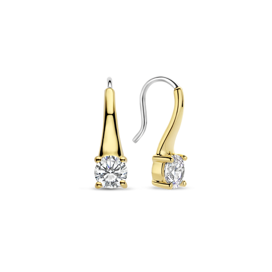 Milano CZ Drop Earrings - Gold - 7947ZY