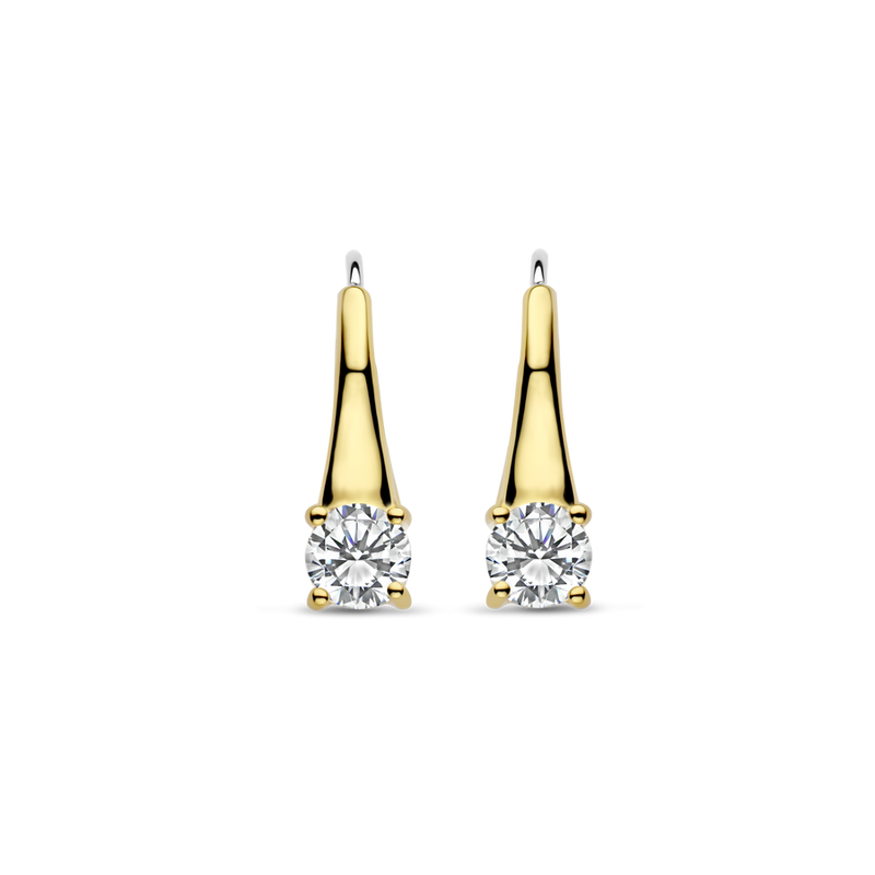Milano CZ Drop Earrings - Gold - 7947ZY