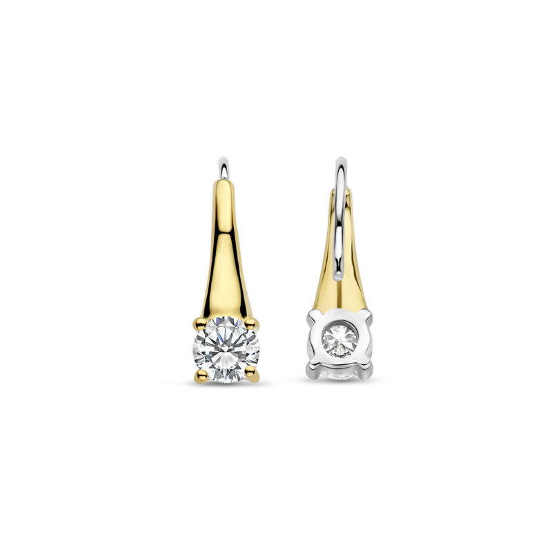 Milano CZ Drop Earrings - Gold - 7947ZY