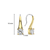 Milano CZ Drop Earrings - Gold - 7947ZY