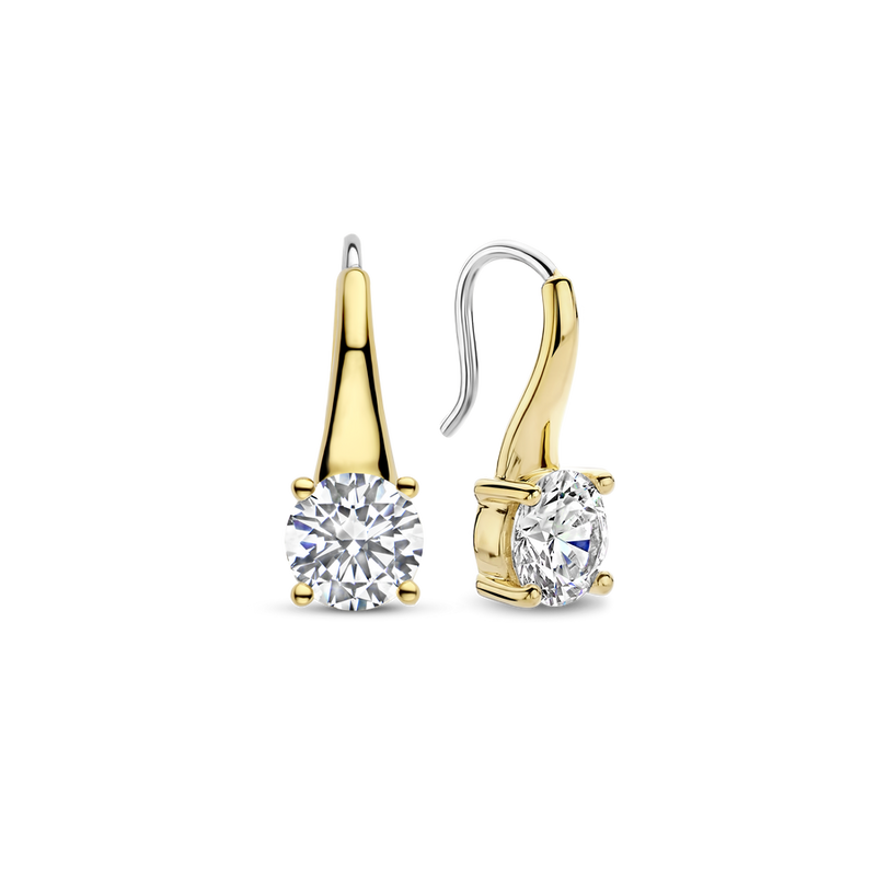 Milano CZ Drop Earrings - Gold - 7949ZY