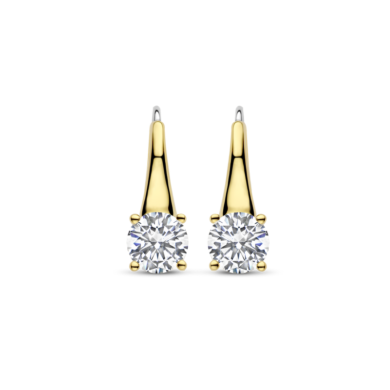 Milano CZ Drop Earrings - Gold - 7949ZY