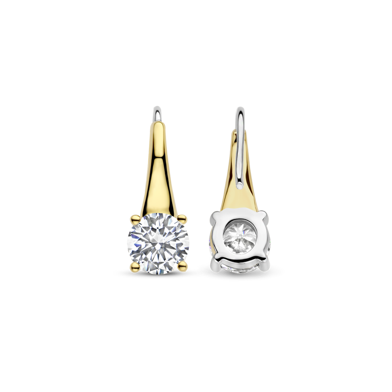 Milano CZ Drop Earrings - Gold - 7949ZY