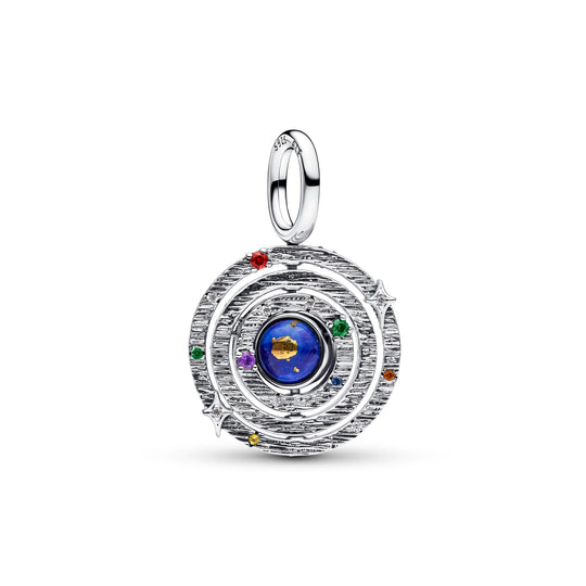Armillary Sphere Dangle Charm - Sterling Silver