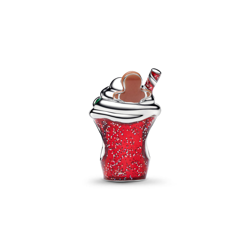 Gingerbread Drink Dangle Charm - Sterling Silver