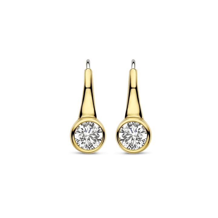Milano CZ Drop Earrings - Gold - 7951ZY