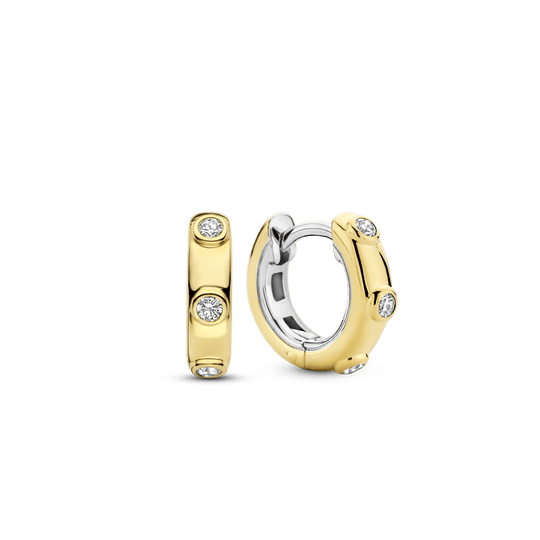 Milano CZ Hoop Earrings - Gold - 7953ZY