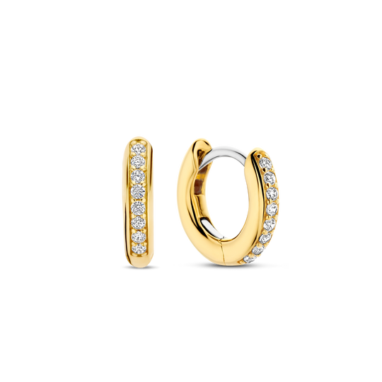 Mini CZ Huggie Hoop Earrings - Gold - 7954ZY