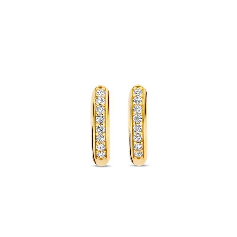 Mini CZ Huggie Hoop Earrings - Gold - 7954ZY