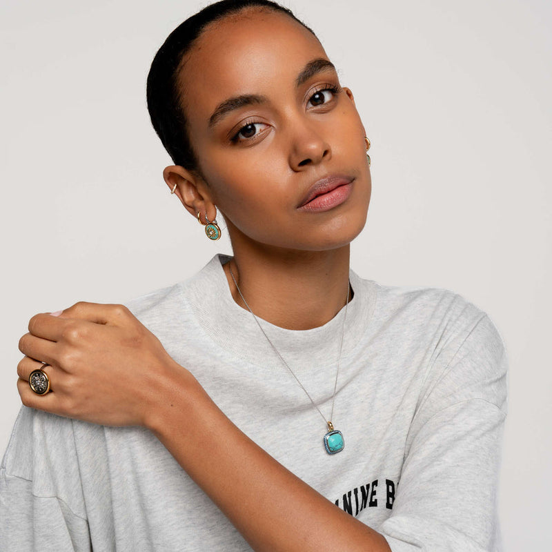 Mini CZ Huggie Hoop Earrings - Gold - 7954ZY