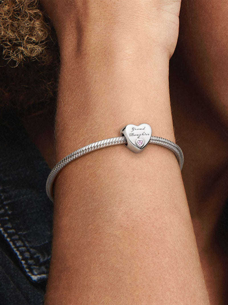 Granddaughter Heart Charm - Sterling Silver - 796261PCZ