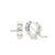 Milano Small Pearl Hoop Earrings - Silver - 7962PW