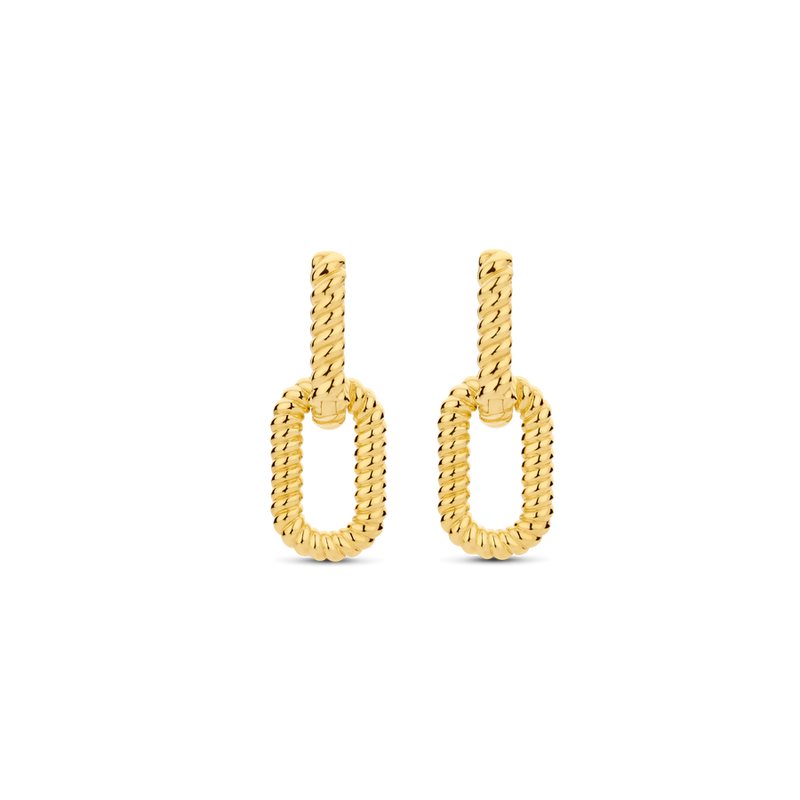 Milano Intertwined Link Earrings - Gold - 7963SY