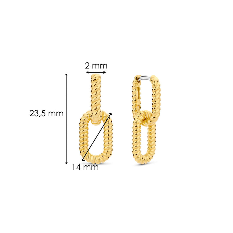 Milano Intertwined Link Earrings - Gold - 7963SY