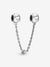 Embossed Hearts Safety Chain Charm - Sterling Silver - 796457CZ-05