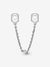 Embossed Hearts Safety Chain Charm - Sterling Silver - 796457CZ-05