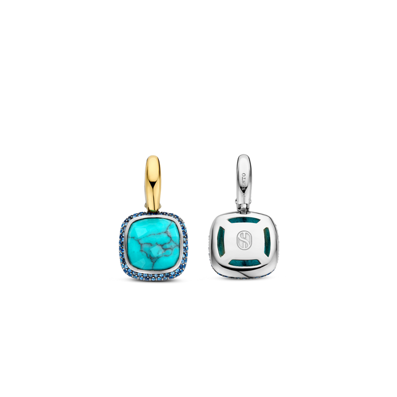 Milano Turquoise Drop Earrings - Gold - 7968TQ