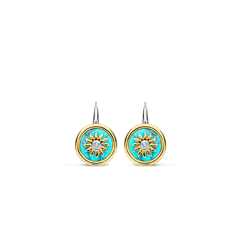 Milano Sun Turquoise Earrings - Gold - 7971TQ