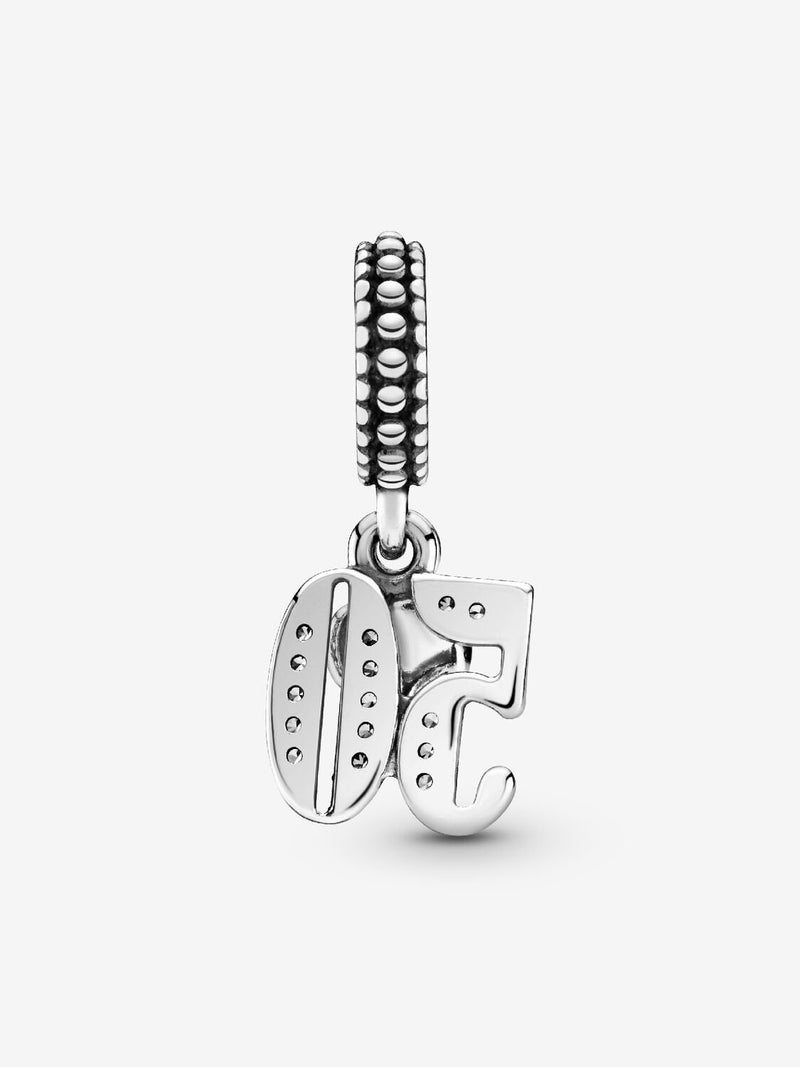 50th Celebration Dangle Charm - Sterling Silver - 797264CZ