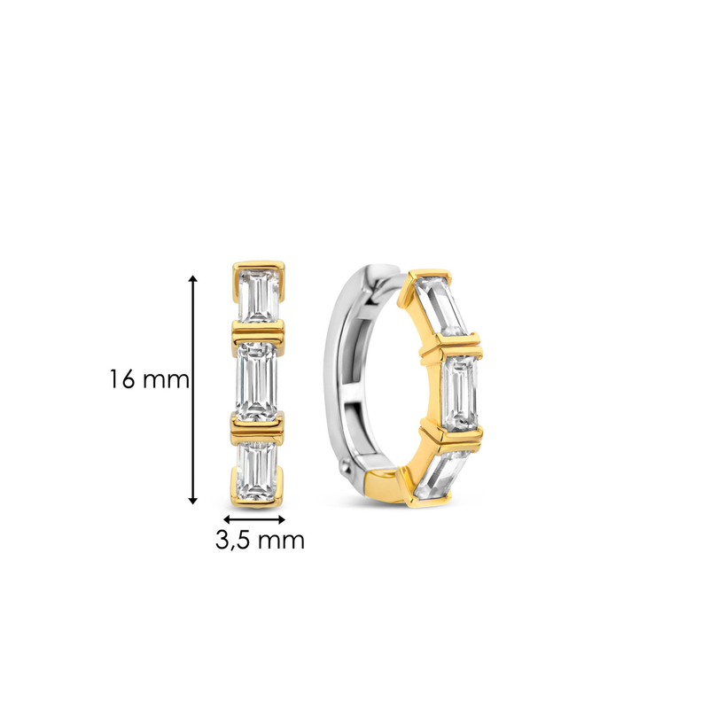 Milano Pave Hoop Earrings - Gold - 7974ZY