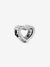 Beaded Open Heart Charm - Sterling Silver - 797516