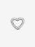 Beaded Open Heart Charm - Sterling Silver - 797516
