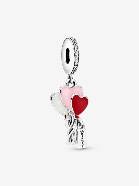 Happy Bday Balloon Dangle Charm - Sterling Silver - 798076CZ