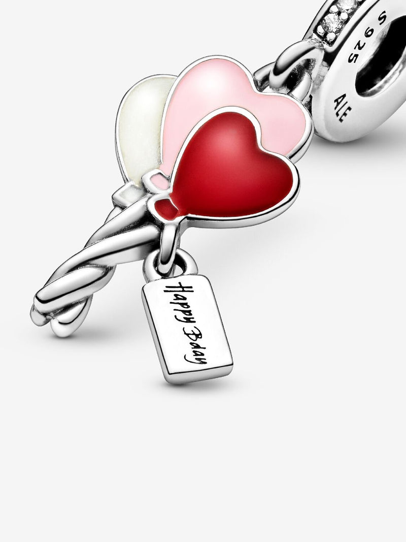 Happy Bday Balloon Dangle Charm - Sterling Silver - 798076CZ