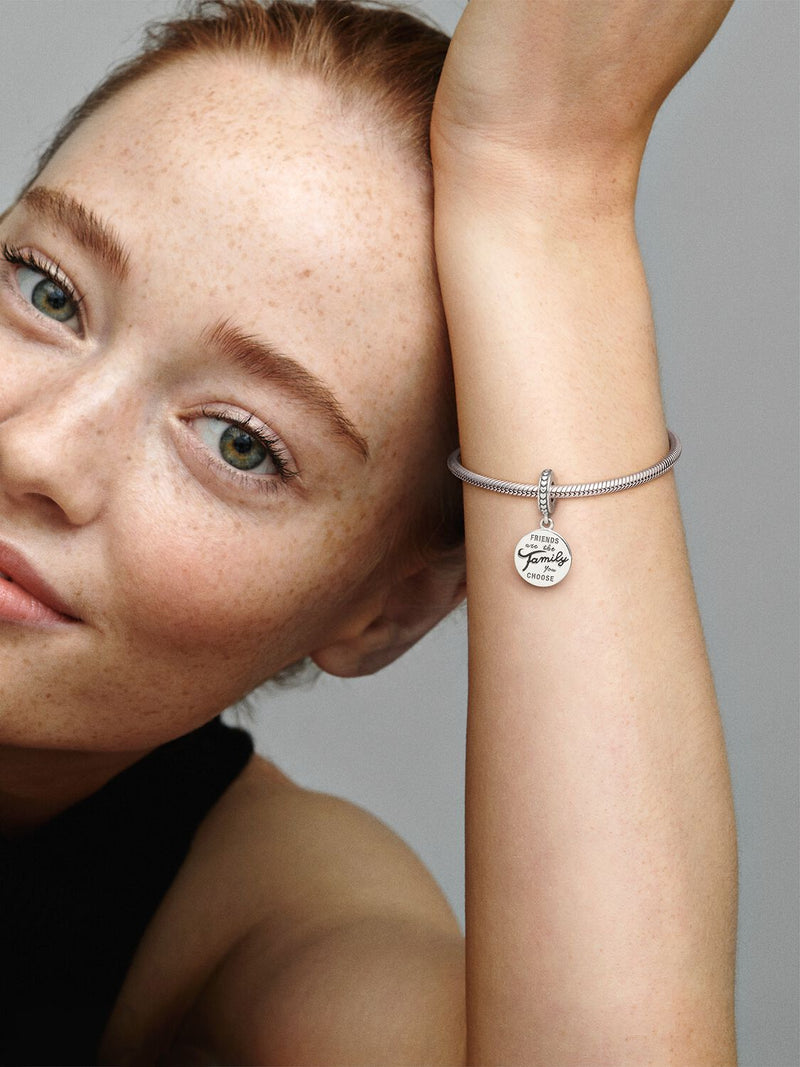 Friends Are Family Dangle Charm - Sterling Silver - 798124EN16