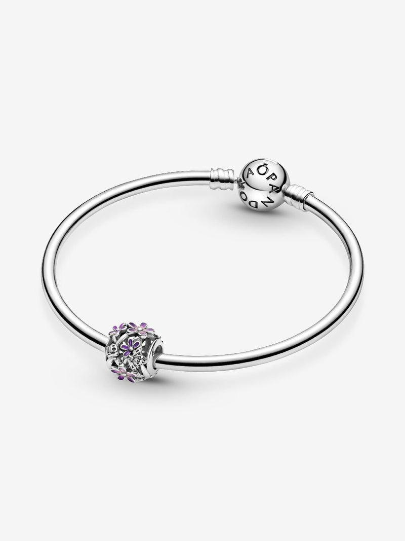 Openwork Purple Daisy Charm - Sterling Silver - 798772C02