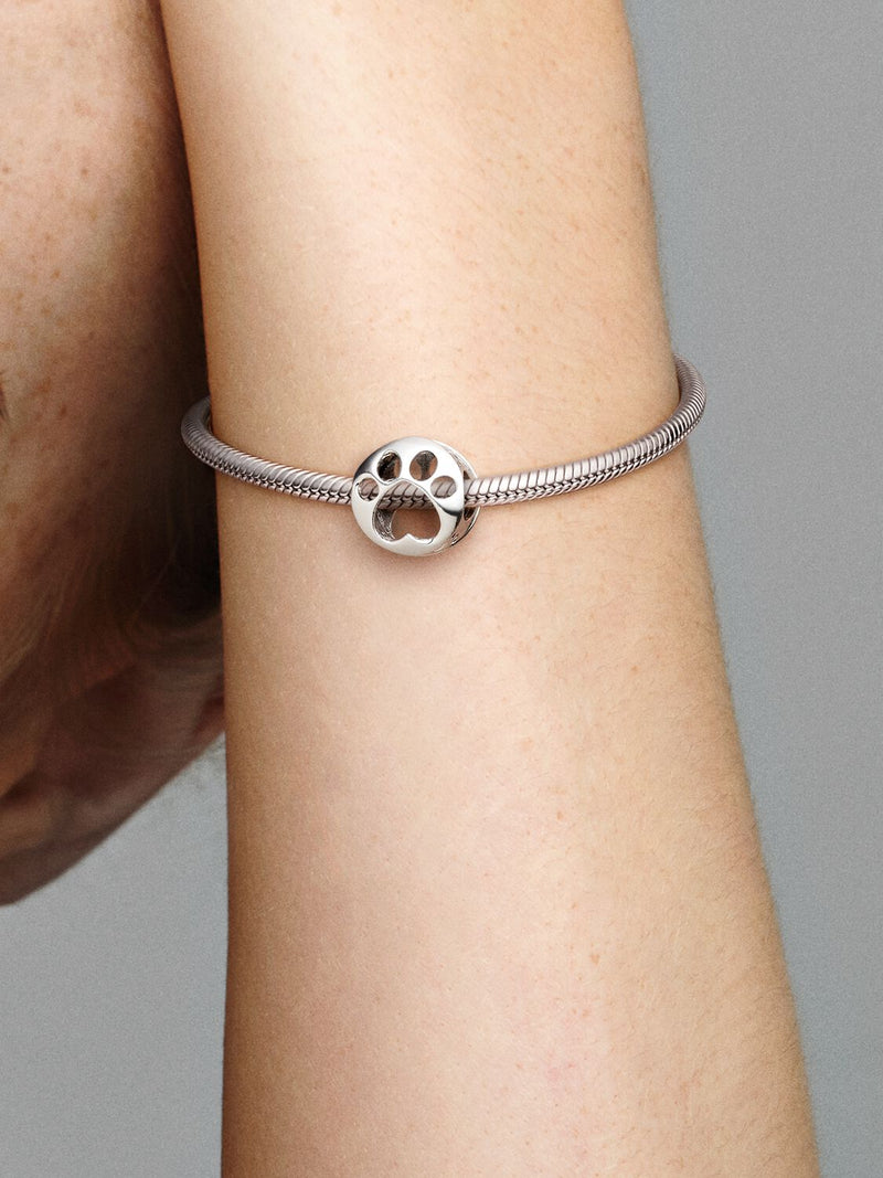 Openwork Paw Print Charm - Sterling Silver - 798869C00