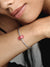 Wavy Fancy Pink Murano Glass Charm - Sterling Silver - 798872C00