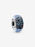 Wavy Dark Blue Murano Glass Ocean Charm - Sterling Silver - 798938C00