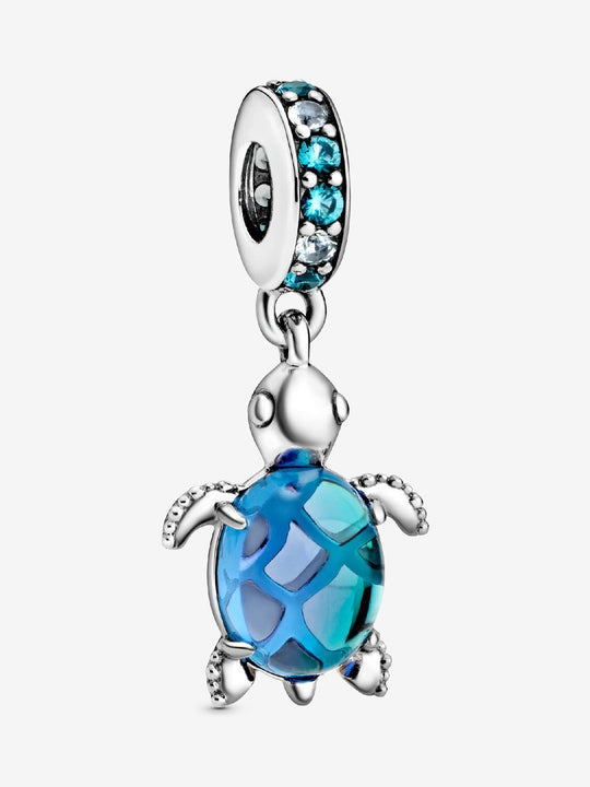 Murano Sea Turtle Dangle Charm - Sterling Silver - 798939C01
