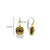 Milano Green Stone Drop Earrings - Gold - 7989KA