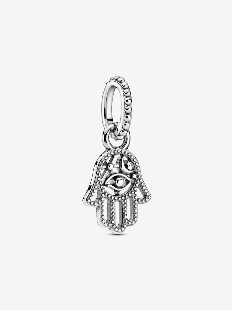 Protective Hamsa Hand Dangle Charm - Sterling Silver - 799144C00