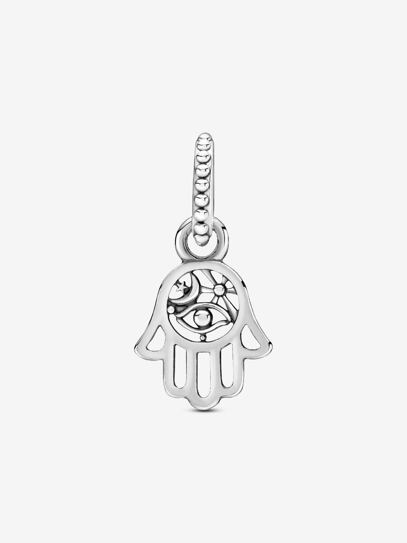 Protective Hamsa Hand Dangle Charm - Sterling Silver - 799144C00