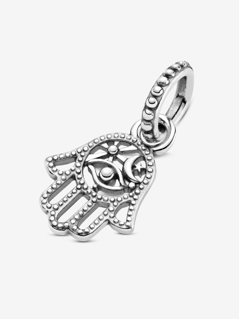 Protective Hamsa Hand Dangle Charm - Sterling Silver - 799144C00