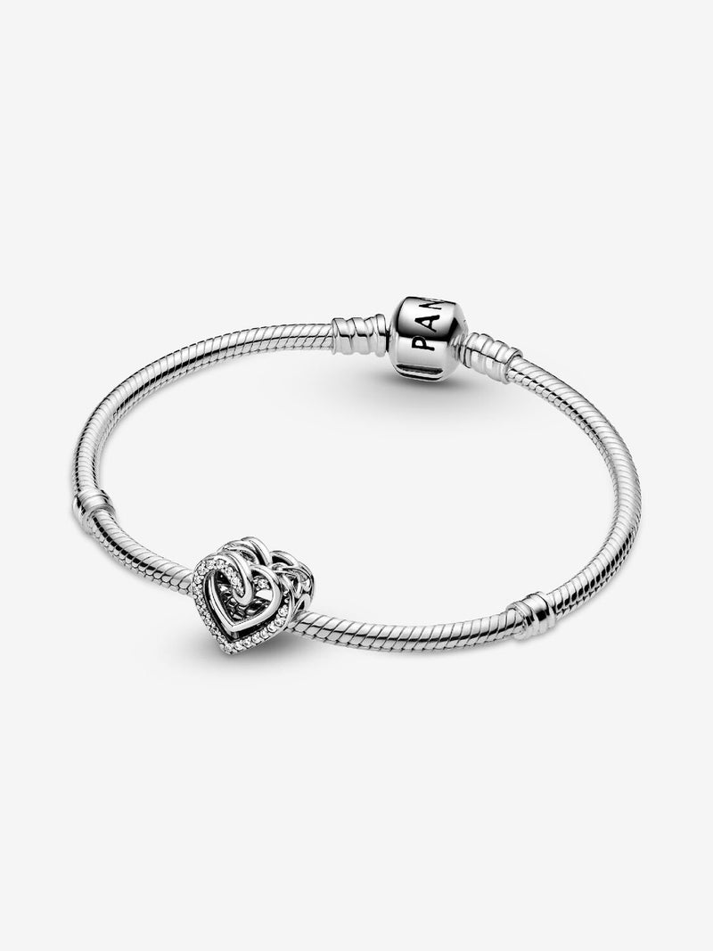 Sparkling Entwined Hearts Charm - Sterling Silver - 799270C01