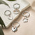 Paw Prints Keyring - Silver - 7PMH890