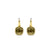 Milano Green Stone Drop Earrings - Gold - 7989KA