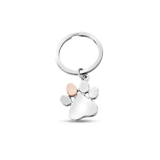 Paw Prints Keyring - Silver - 7PMH890