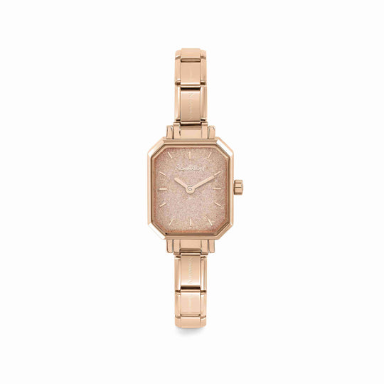 Composable Pink Glitter Dial Ladies Watch - Rose Gold - 076031/025