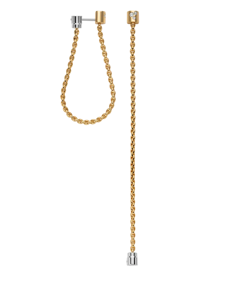 Aria Long Diamond Drop Earrings - 18ct Yellow Gold - OR892BBR