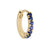 Original Pave Sapphire Clicker Single Hoop Earring - 9ct Yellow Gold - HPO-C-BS