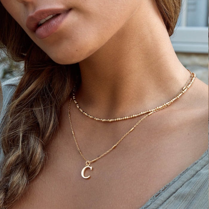 Initial Necklace - L - Gold - GNCC4041L