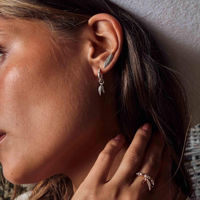 Feather Cuff Earrings - Gold - GEST1120