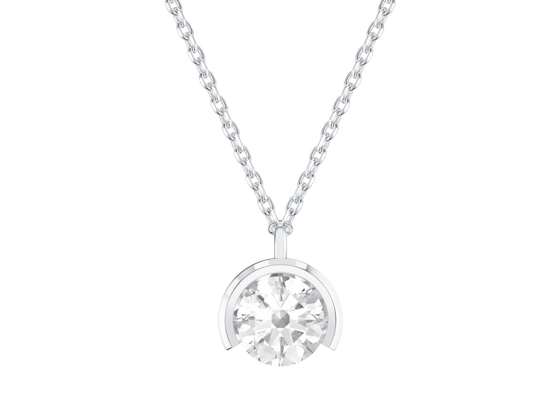 Round Brilliant Cut Diamond Pendant, 0.26ct Laboratory Grown Diamonds - 9ct White Gold - A21.00028.9WLCA