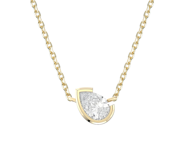 Pear Cut Diamond Pendant, 0.27ct Laboratory Grown Diamonds - 9ct Yellow Gold - A21.00030.9YLCA