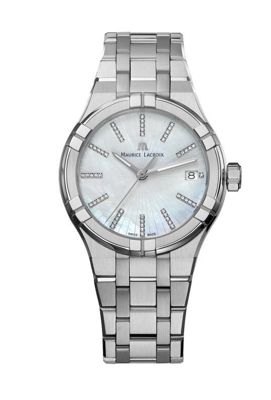 Aikon Quartz Date Ladies Watch, 35mm - Stainless Steel - AI1106-SS002-170-1